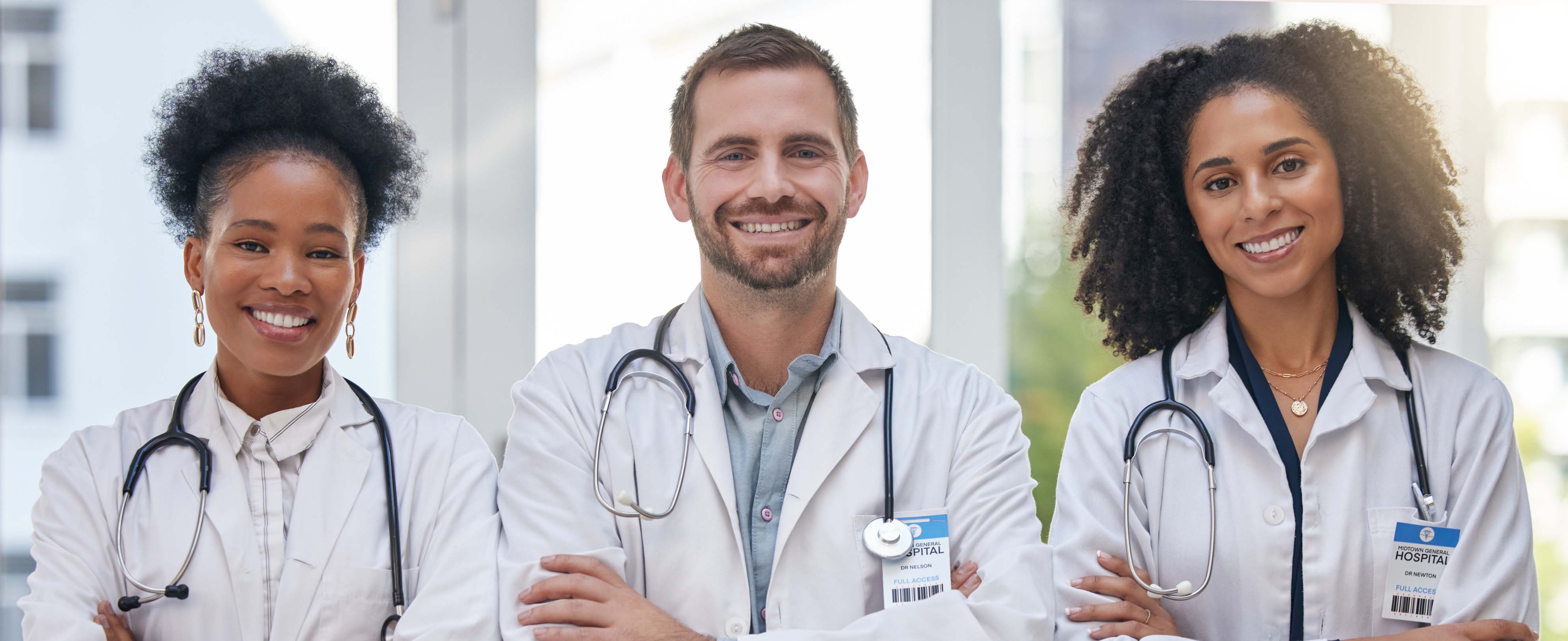Smiling medical team collaboration